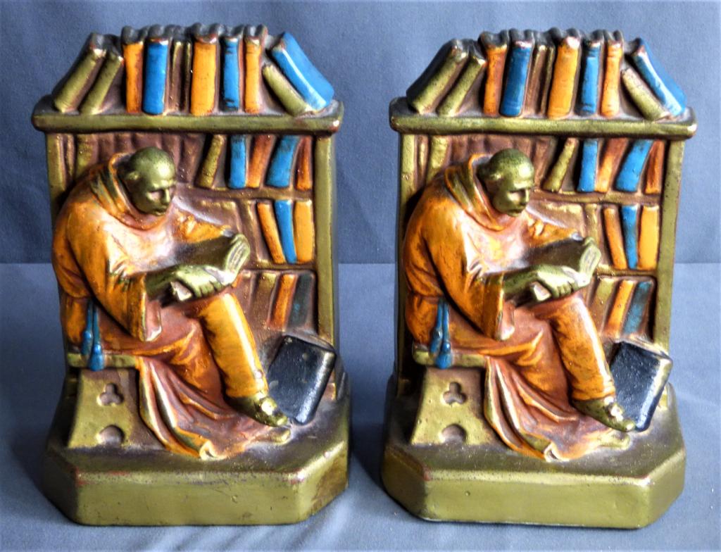 Vintage Studious Monk  Bookends (1 of 5)