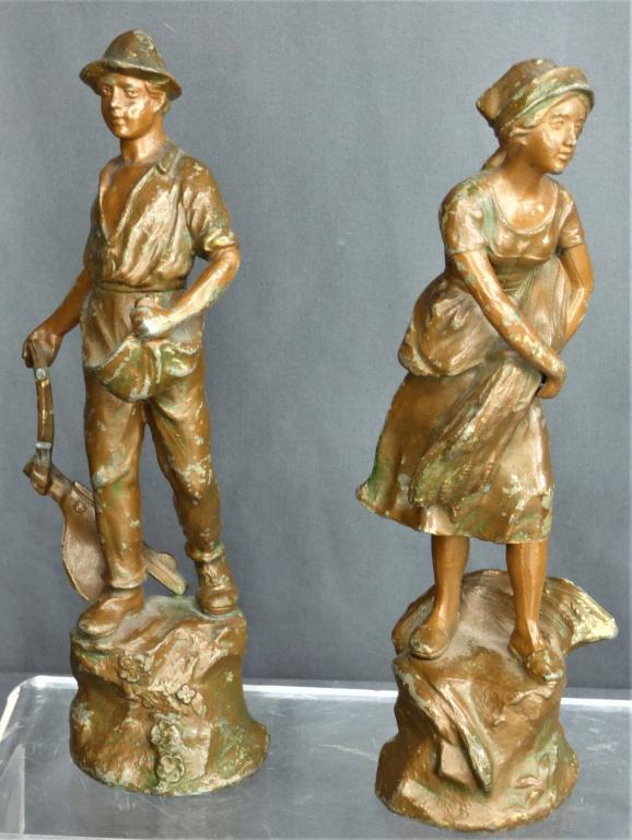 Spalted Metal Early Americans Sculptures (1 of 5)