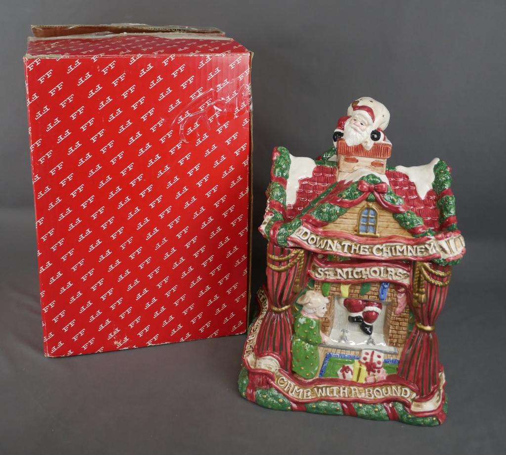 Fitz & Floyd 1993 Night Befor Christmas Cookie Jar (1 of 8)