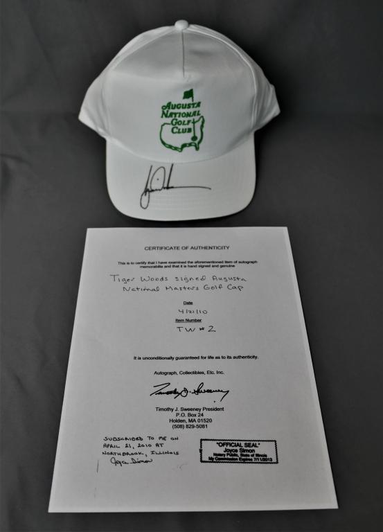 Tiger Woods Signed Augusta National Golf Club Hat (1 of 3)
