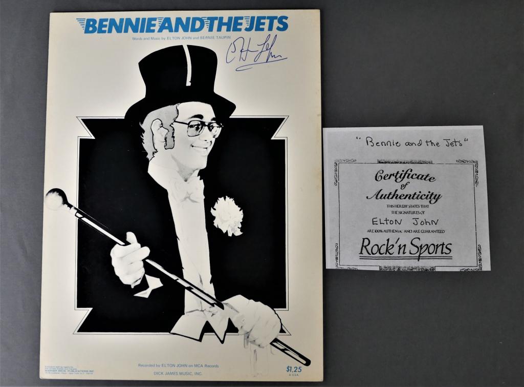 Elton John Signed "Bennie & The Jets" Sheet Music (1 of 3)