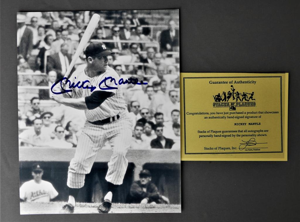 Mickey Mantle Signed/ Autographed Photograph - COA (1 of 3)