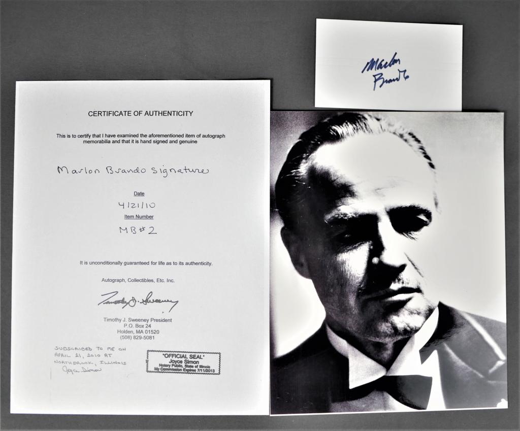 Marlon Brando Signature/ Autograph w/ Photo (1 of 3)