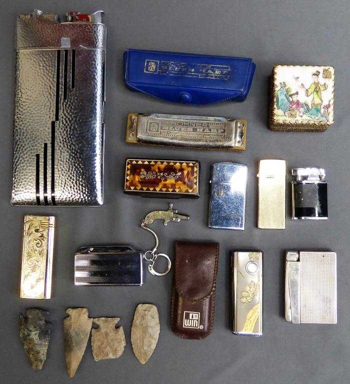 Lot of Vintage Lighters and Arrowheads- Zippo, Ibe (1 of 14)