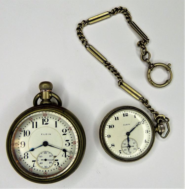 Two Antique Elgin Pocket Watches
