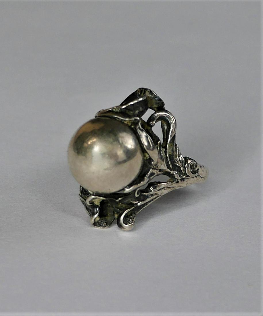 Bulbous Brutalist Adjustable Sterling Ring (1 of 6)