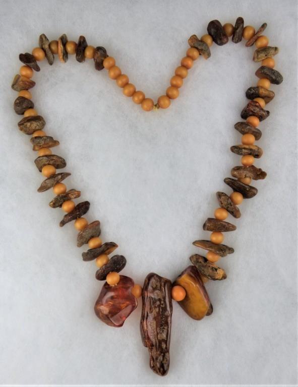 Ancient Large Amber & Copal Necklace (1 of 11)