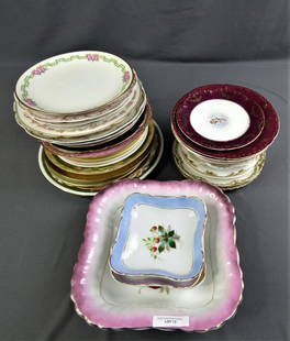 Large Lot of Antique European Plates- KPM: Large Lot of Antique mostly European Plates including KPM and Limoge. Some hand Painted. Condition: Used, appear to be in good overall condition