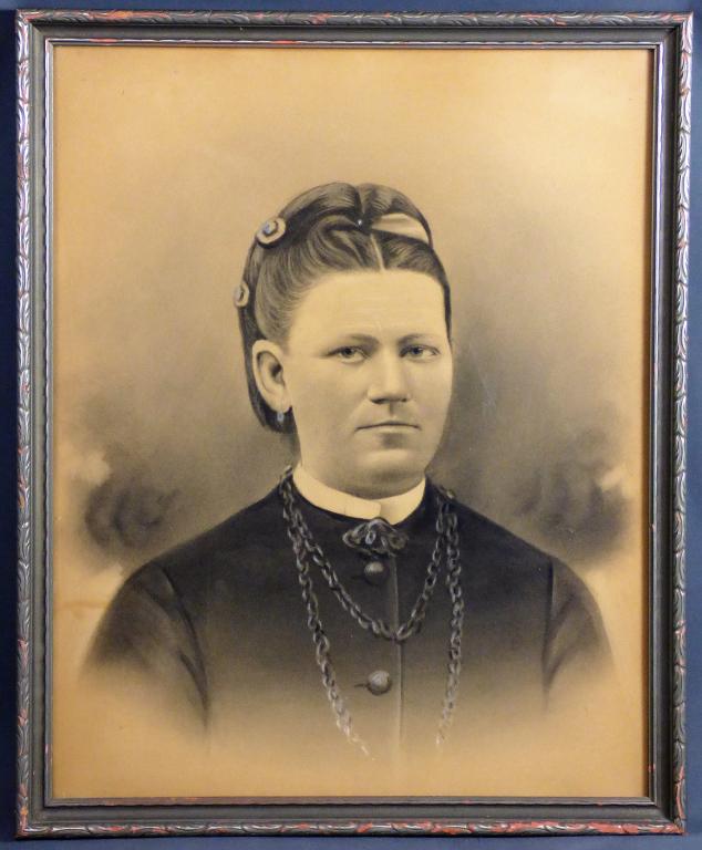 19th Century Pastel Portrait of a Woman (1 of 2)