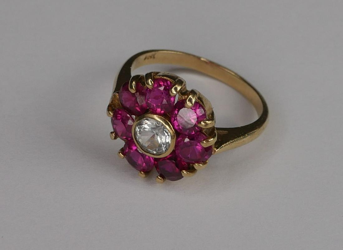 14K Gold Ruby & Sapphire Ladies Ring (1 of 6)