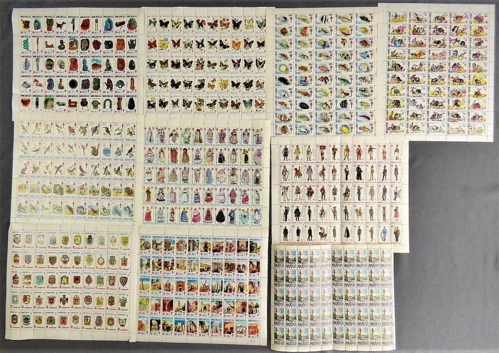 Large Lot of Mexico Uncancelled Stamp Sheets (1 of 5)