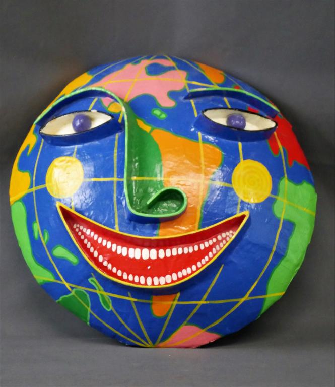 Gina Truex Paper Mache Art Wall Globe Mask (1 of 4)