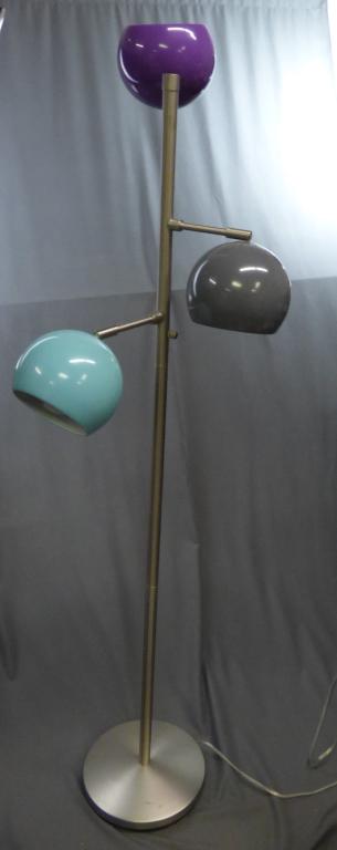 Contemporary 3 Light Floor Lamp w/ Colorful Shades (1 of 4)