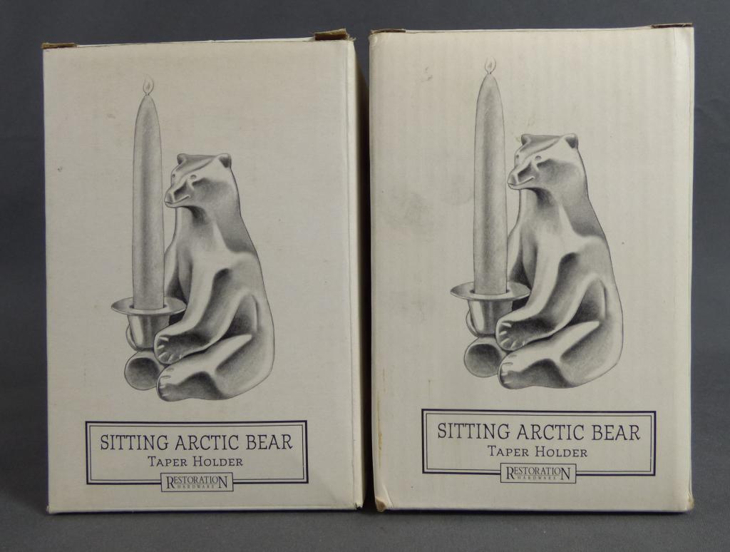 Restoration Hardware Arctic Bear Candle Holders (1 of 5)