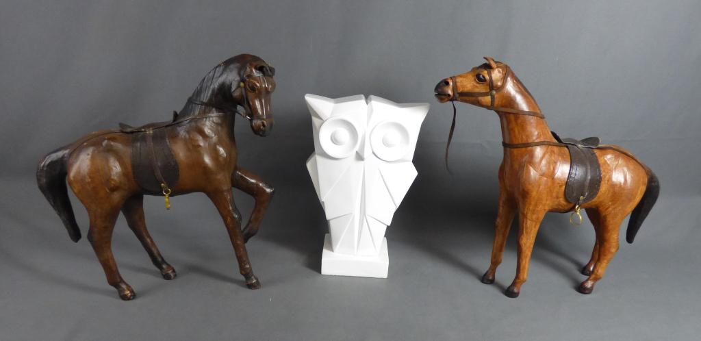 Two Leather Horse Sculptures and Origami Owl (1 of 10)