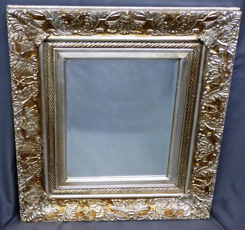 Large Wall Mirror with Ornate Gold Tone Frame (1 of 3)