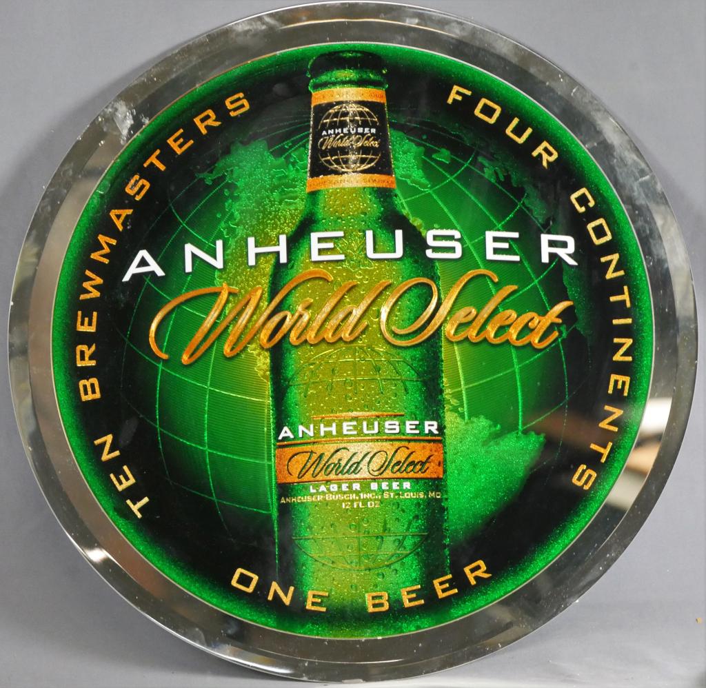Anheuser World Select Advertising Beer Bar Mirror (1 of 2)
