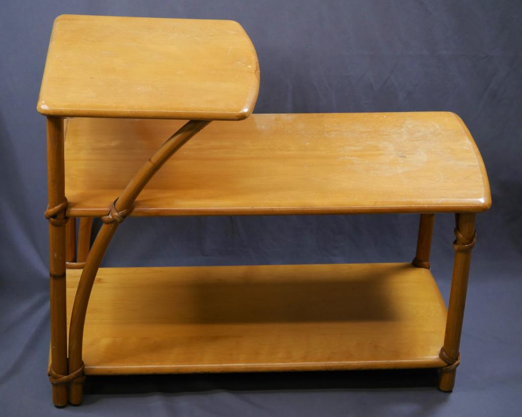 Vintage Heywood Wakefield Bamboo/ Maple Side Table (1 of 6)