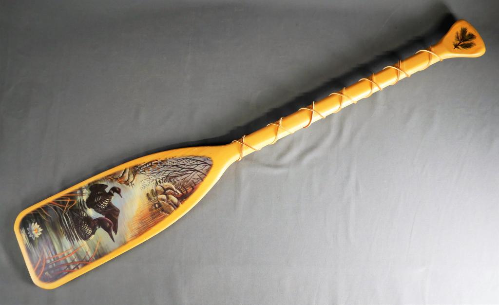 Nancy Luloff Hand Painted "Loons" Canoe Paddle Art (1 of 6)