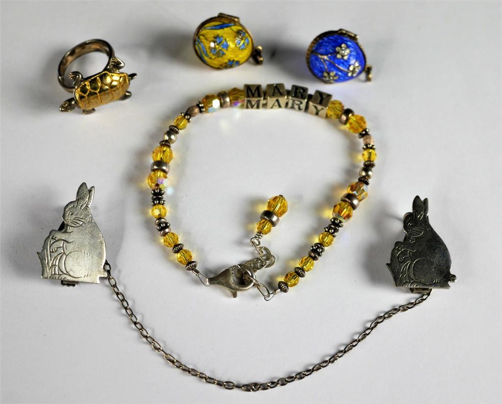 Sterling Silver Jewelry- Bracelet, Ring, Enamel Eg (1 of 11)