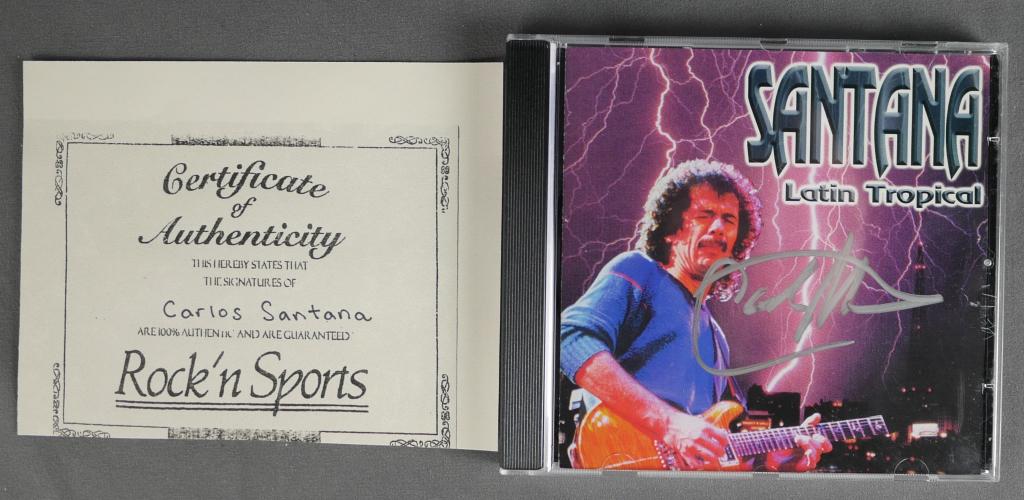 Carlos Santana Signed "Latin Tropical" CD w/ COA (1 of 5)