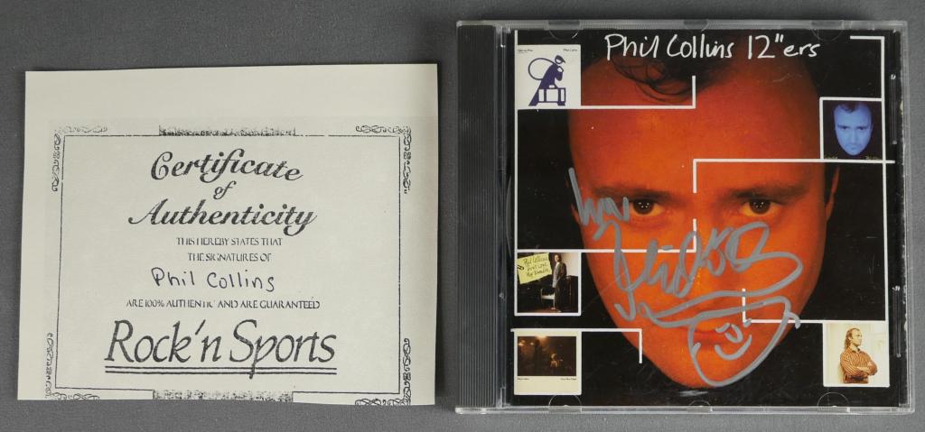 Phil Collins Signed "12ers" CD Cover w/ COA (1 of 5)