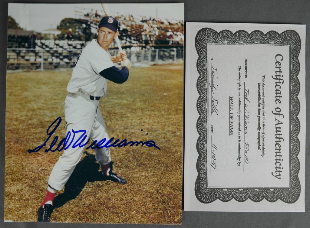 Ted Williams Signed 8x10 Baseball Photograph (1 of 4)