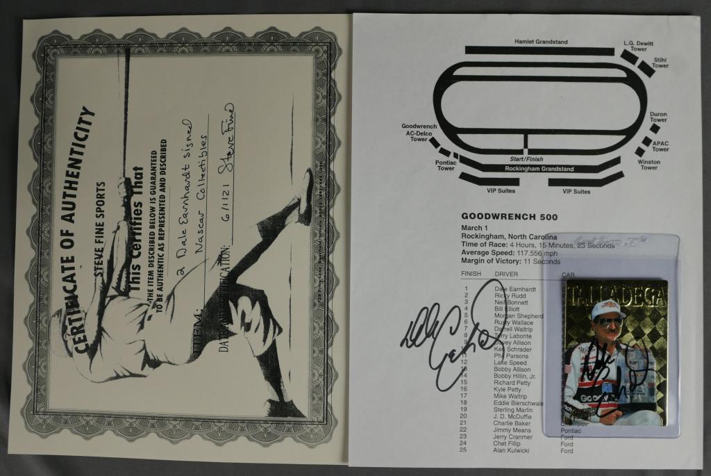Dale Earnhardt Signed NASCAR Collectibles w/ COA (1 of 6)