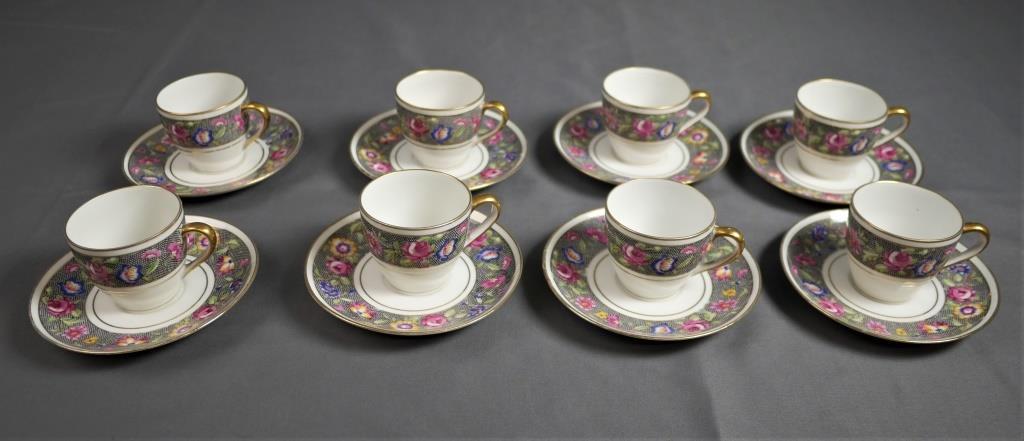 Charles Ahrenfeldt Limoges Coffee Cup China Set (1 of 8)