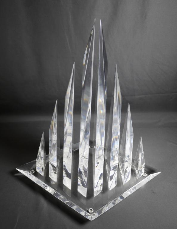 Hivo Van Teal Large Lucite Pyramid Sculpture (1 of 5)