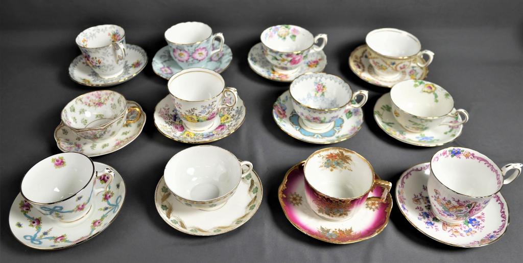 Antique Fine China Teacups- Crown Staffordshire (1 of 11)