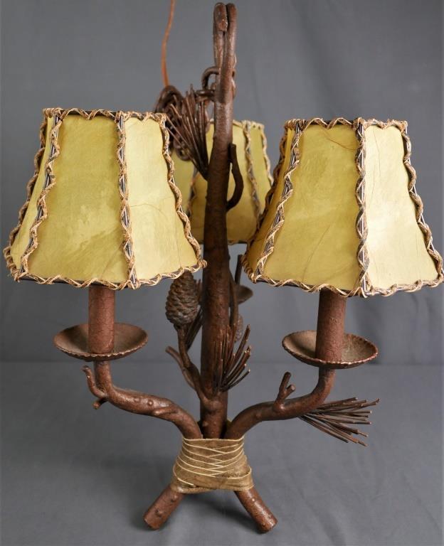 Vintage Country Wood Pine 3-Light Lighting Fixture (1 of 6)