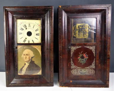 Two Antique Ogee Clocks- Gerome & Co, EN Welch: Two ANtique Ogee Clocks. One is by Gerome & Co, another is by E.N Welch. Botha re in as found condition, for repair or parts