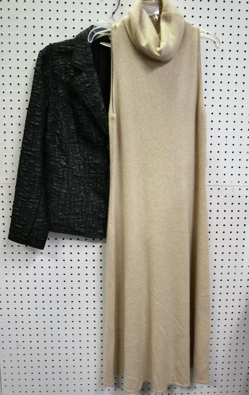 Ralph Lauren Cashmere Dress & Chico Blazer: Ralph Lauren 100% Cashmere Long Dress (size L) and Chico's Blazer (size 1). Condition: Used