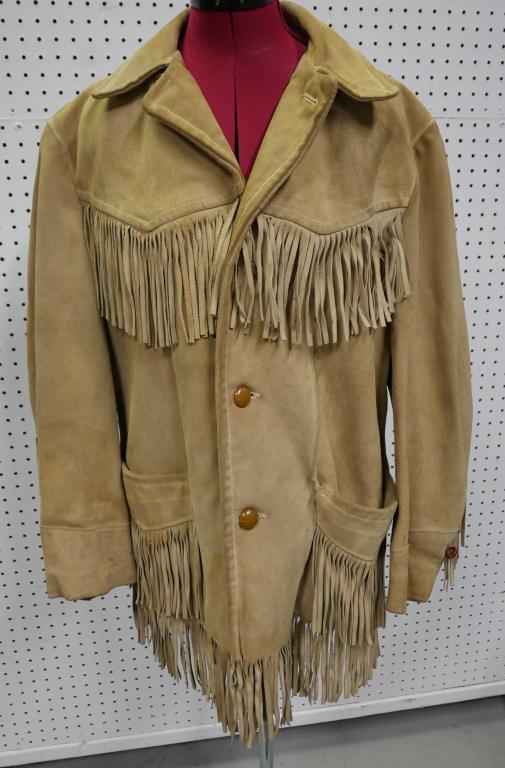 Vintage 1960's Men's Leather Western Style Jacket (1 of 3)