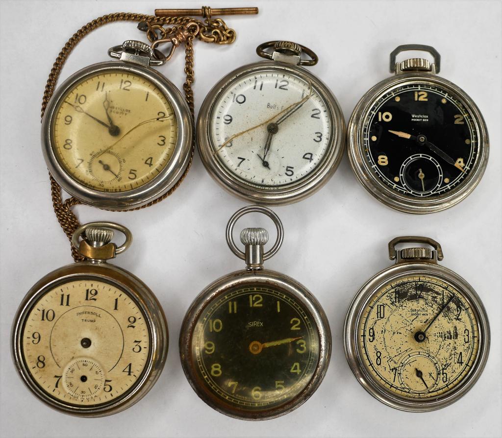 Group of Vintage & Antique Pocket Watches: Group of Vintage & Antique Pocket Watches - all are in as found condition- for parts or repair.