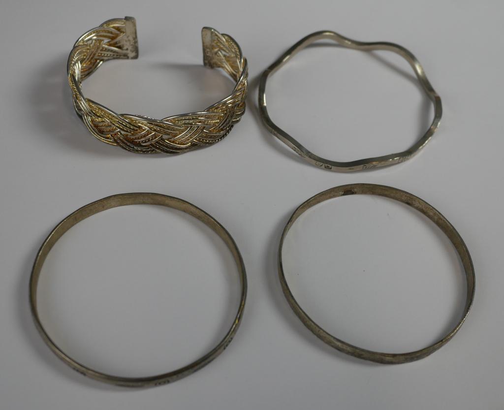 Four Bracelets marked 925- Jewelry Lot (1 of 5)