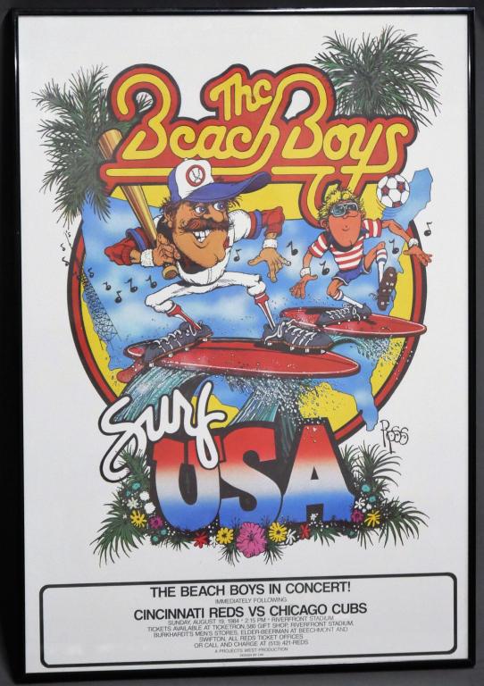 The Beach Boys 1984 Reds vs Cubs Baseball Poster (1 of 2)