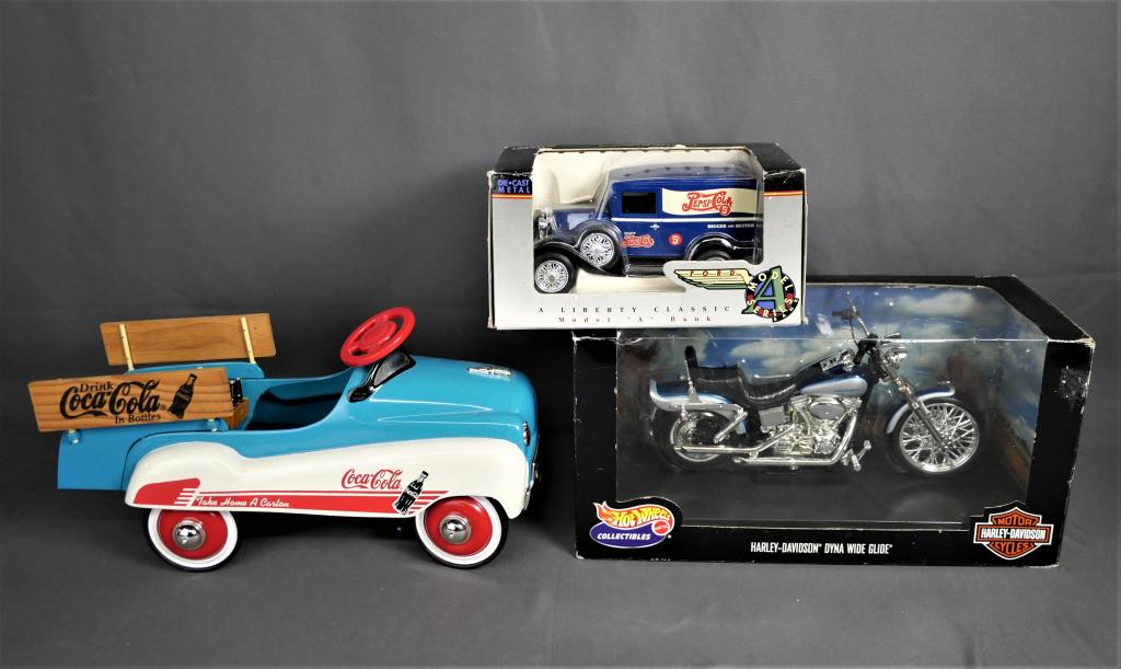 Hot Wheels Harley Davidson, Coca Cola & Pepsi Cars (1 of 6)