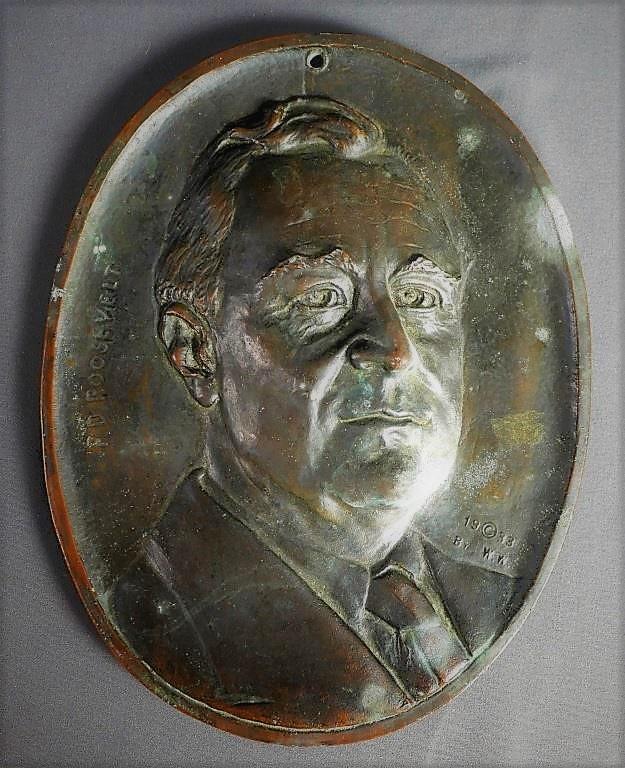 Walter Watling  Franklin Roosevelt Bronze Plaque (1 of 5)