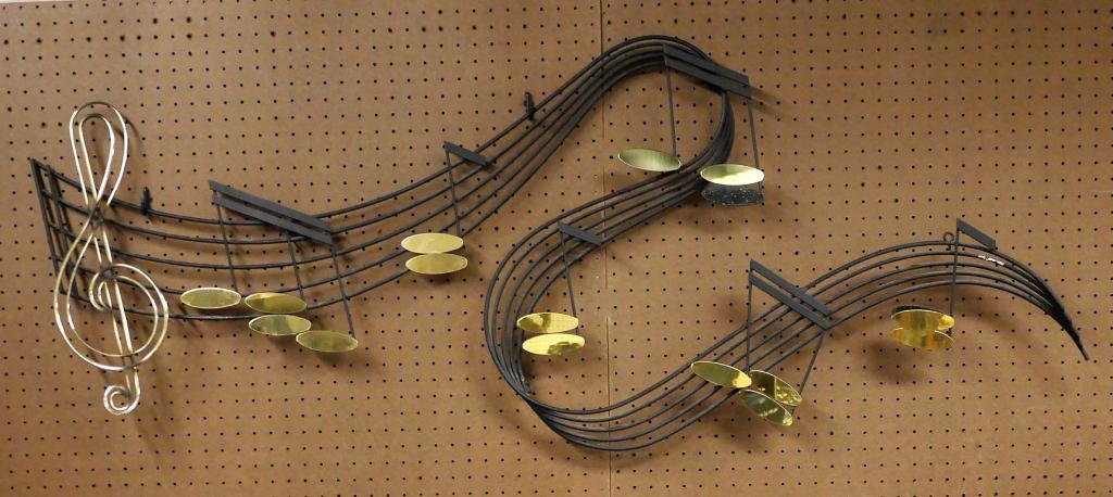 Curtis Jere Large Music Notes Wall Metal Sculpture (1 of 4)