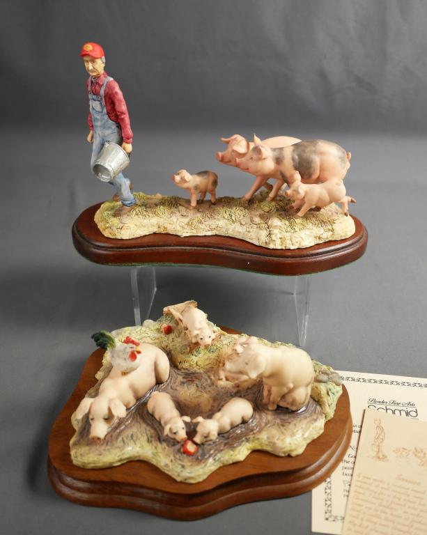 Lowell Davis Border Fine Arts Pig Figurines Schmid (1 of 13)