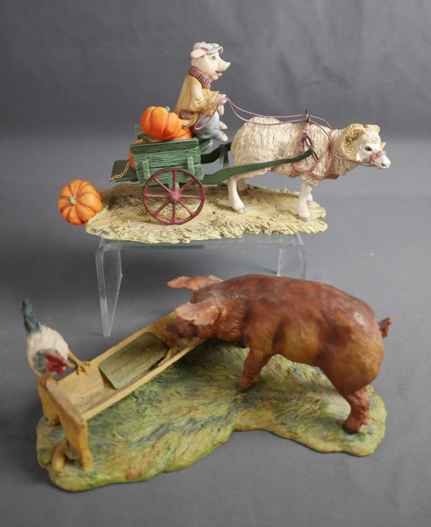Lowell Davis Border Fine Arts Pig Figurines Schmid (1 of 14)