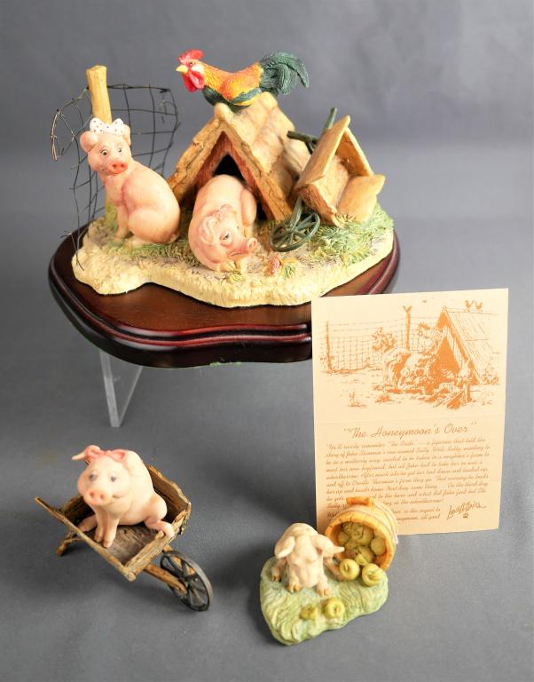 Lowell Davis Border Fine Arts Pig Figurines Schmid (1 of 15)