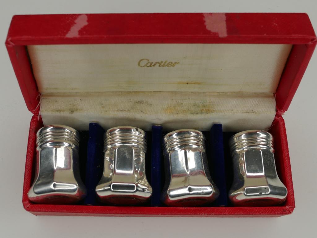 Cartier Sterling Silver Salt & Pepper Shakers Set (1 of 6)