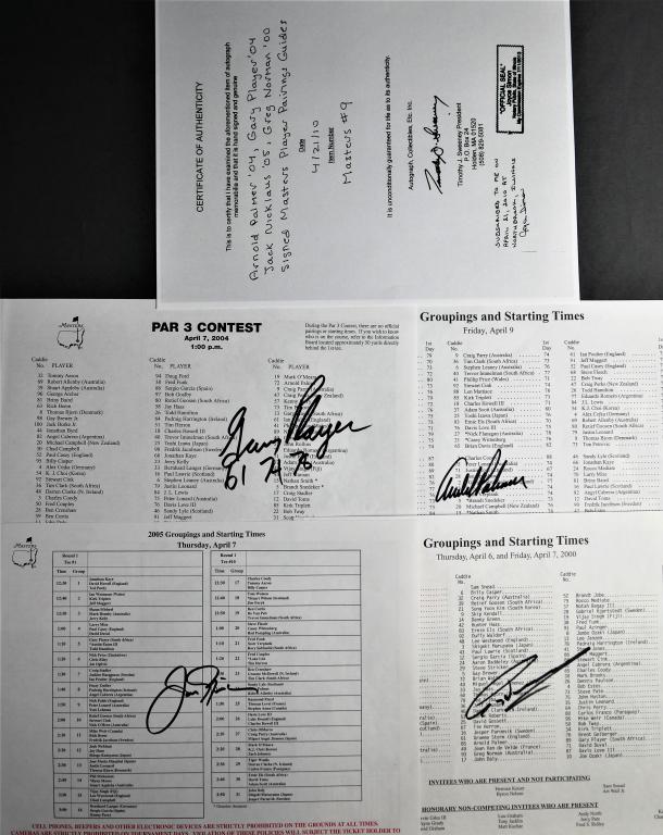 Palmer, Player,Nicklaus, Norman Signed Golf Guides (1 of 10)