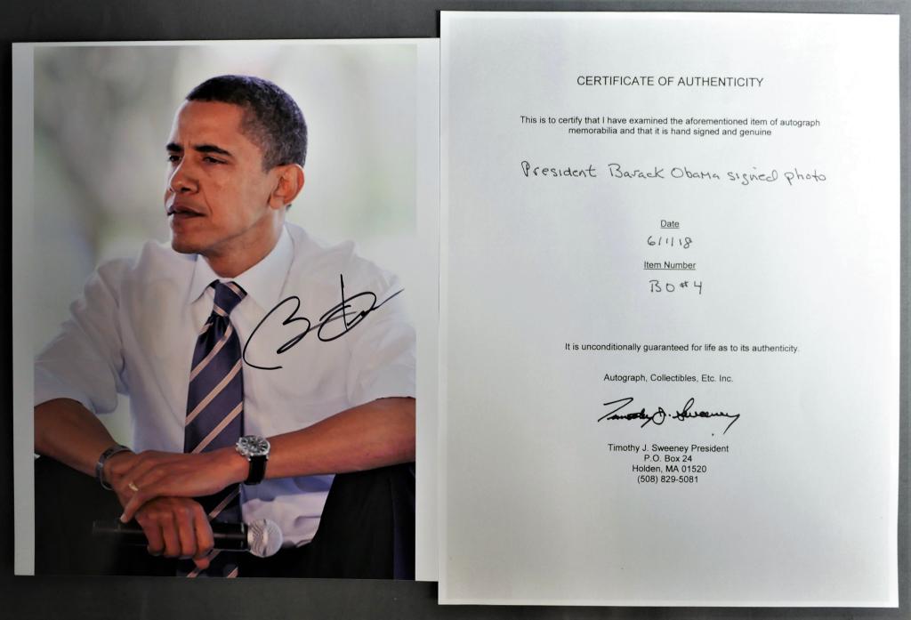 President Barack Obama Signed Photograph COA (1 of 3)