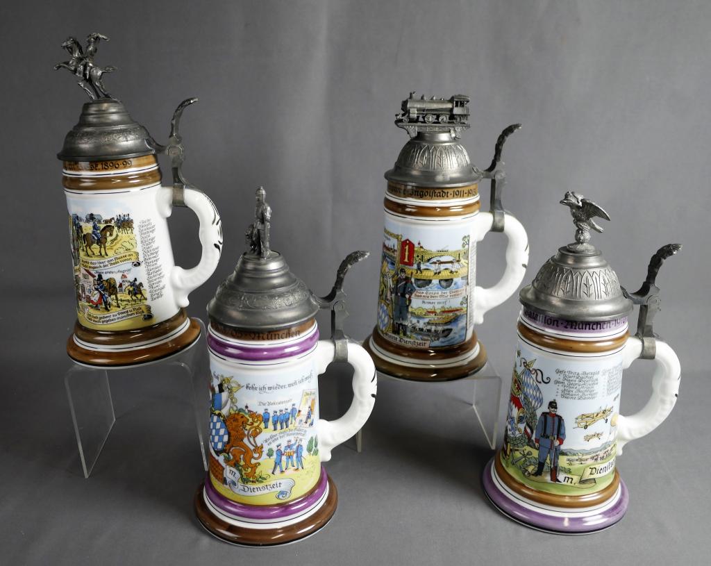 German Regimental Lithophane Beer Steins (1 of 20)