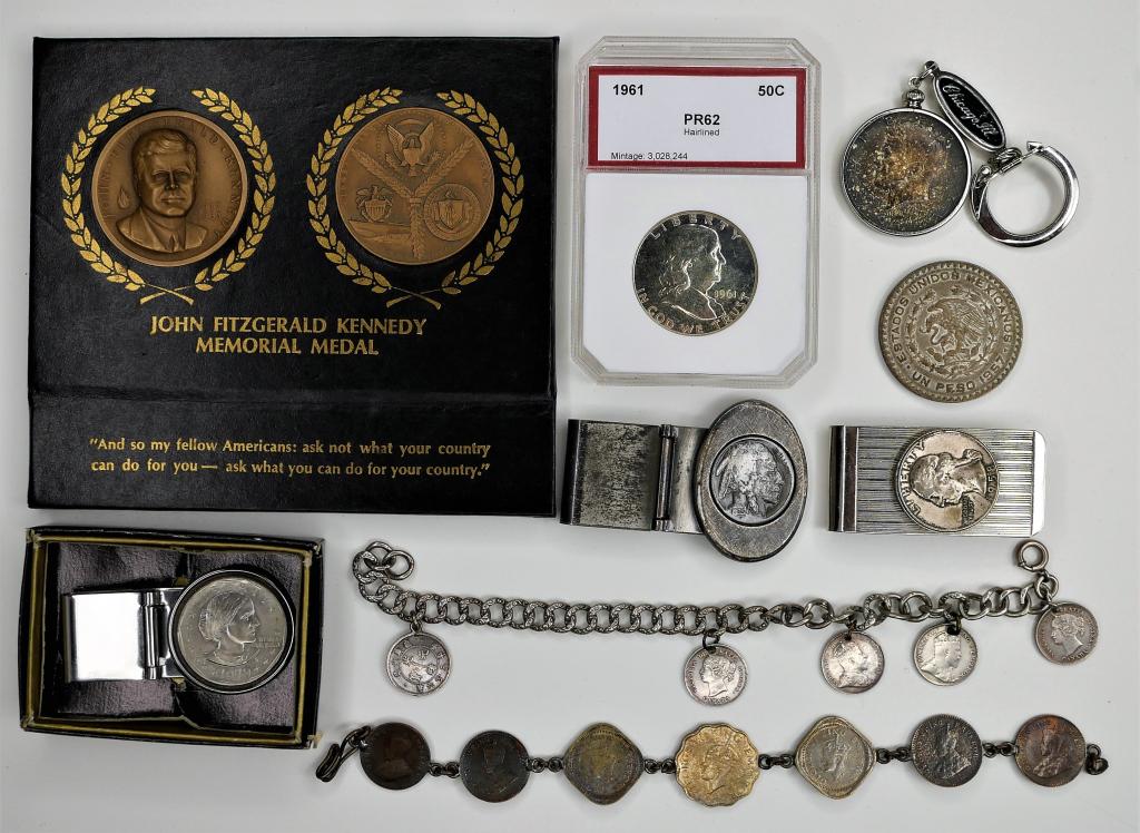 US & World Coins & Tokens, Coin Bracelets, Silver (1 of 12)