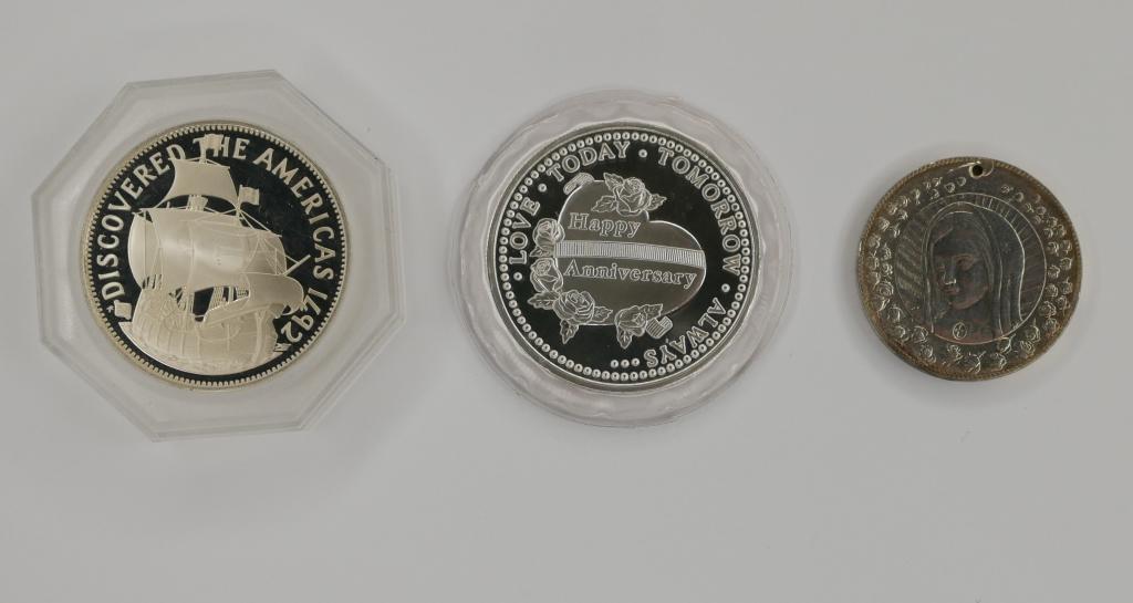 3 .999 Fine Silver Tokens- Christopher Columbus (1 of 5)